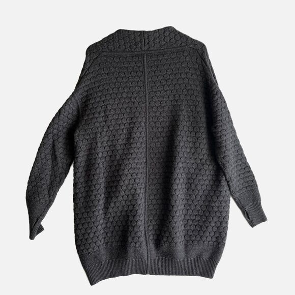 Lululemon Merino Wool Charcoal Gray Cardi All Day Oversized Cardigan XS/S - Picture 12 of 13